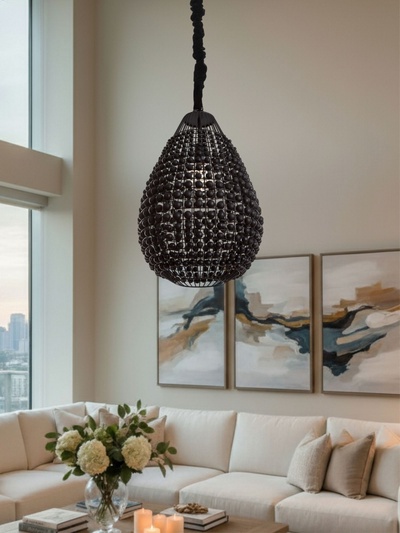 Светильник потолочный «Брут», 1×40 Вт, Е27, 40×40×68 см, чёрный