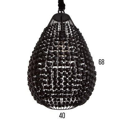 Светильник потолочный «Брут», 1×40 Вт, Е27, 40×40×68 см, чёрный