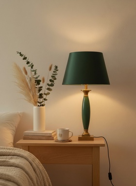 Светильник настольный «Гринч», 1×40 Вт, Е27, 56×56×85 см, зелёный, золотистый