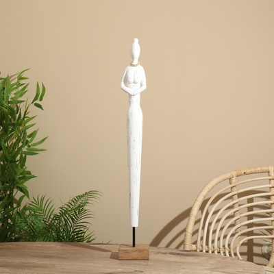 Сувенир на подставке «Девушка», 10×10×75 см, манговое дерево