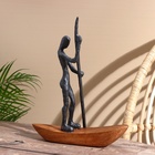 Сувенир «Лодочник», 28×9.5×37.5 см, полимерная смола, манговое дерево - Фото 3