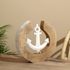 Сувенир «Якорь», 28×6×27 см, алюминий, манговое дерево - Фото 1