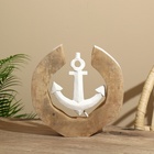 Сувенир «Якорь», 28×6×27 см, алюминий, манговое дерево - Фото 2