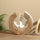 Сувенир «Якорь», 28×6×27 см, алюминий, манговое дерево - Фото 3