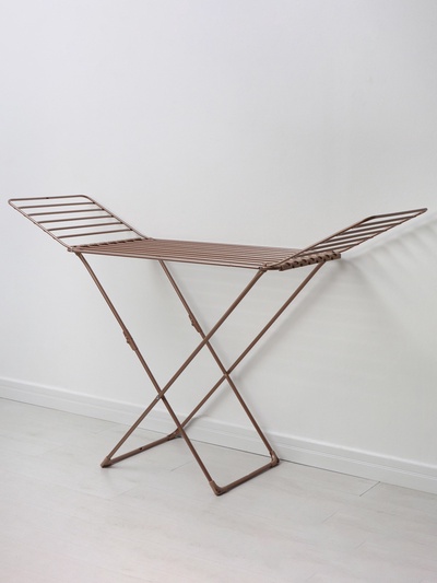 Сушилка для белья напольная, рабочая длина 18 м, розовое золото