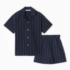 Костюм для мальчика (рубашка, шорты) KAFTAN, р.36 (134-140). синий - Фото 6