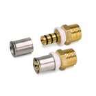 Муфта-пресс RIIFO Omni, 1 1/2" x 50 мм, наружная резьба, латунь 10529742 - фото 237503