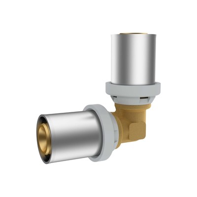 Угольник-пресс RIIFO Omni, d=26 мм x 90°, латунь