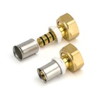 Муфта-пресс RIIFO Omni, 1/2" x 16 мм, с накидной гайкой, латунь 10529845 - фото 306005297