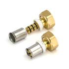 Муфта-пресс RIIFO Omni, 3/4" x 16 мм, с накидной гайкой, латунь 10529846 - фото 237625