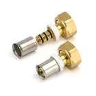 Муфта-пресс RIIFO Omni, 1/2" x 20 мм, с накидной гайкой, латунь 10529847 - фото 237626