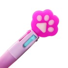 Ручка шариковая автоматическая 4-х цветная, мини "Лапка", МИКС  (артикул 10495279)  большой выбор товаров оптом и в розницу по низким ценам с доставкой