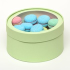 Набор 2 в 1 круглых коробок с окном, медовая дыня, 21 х 11 - 18 х 10 см - Фото 3