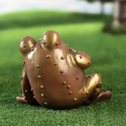Садовая фигура "Лягушка отдыхает" коричневая, 20см - фото 24078363