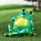 Садовая фигура "Лягушка отдыхает" зеленая, 20см - фото 321579394