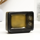 Копилка "Телевизор" черный с золотом, 15см - фото 321579402