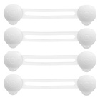 Блокиратор для дверей и ящиков Крошка Я, универсальные, гибкие, 4 шт., белый/прозрачный - Фото 2