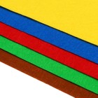 Набор цветного фетра, толщина-1 мм, формат А4, мягкий, 5 листов, 5 цветов, яркие цвета - фото 9900339