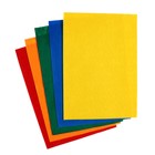 Набор цветного фетра, толщина-2 мм, формат А4, мягкий, 5 листов, 5 цветов, яркие цвета - фото 9900361