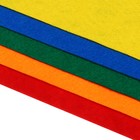 Набор цветного фетра, толщина-2 мм, формат А4, мягкий, 5 листов, 5 цветов, яркие цвета - фото 9900362