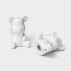 Набор для специй Доляна «Стильный мишка», 2 предмета: солонка 30 мл, перечница 30 мл, белый - Фото 4