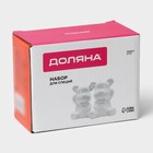 Набор для специй Доляна «Стильный мишка», 2 предмета: солонка 30 мл, перечница 30 мл, белый - Фото 6
