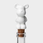 Пробка для бутылки Доляна «Стильный мишка», 3,5×3,5×10 см - фото 4455550