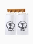 Набор кухонных полотенец «Доляна. Лучший муж», 35×60 см-2 шт., 100% хлопок, 160 г/м² - Фото 3