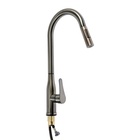 УЦЕНКА Смеситель для кухни ZEIN Z3780, однорычажный, вытяжной излив, аэратор 2 режима, графит - Фото 3