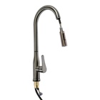 УЦЕНКА Смеситель для кухни ZEIN Z3780, однорычажный, вытяжной излив, аэратор 2 режима, графит - Фото 4