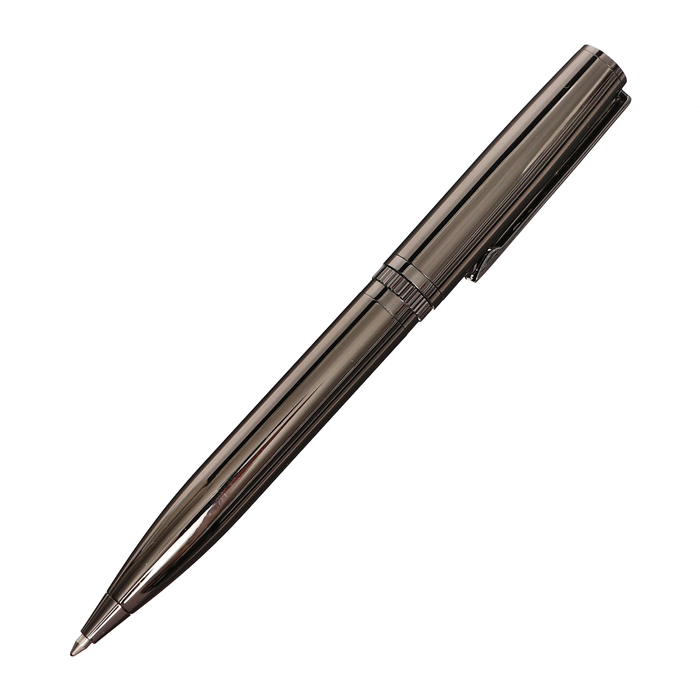Ручка шариковая поворотная, 0.7 мм, Bruno Visconti Boston, стержень синий, металлический корпус, вороненая сталь - Фото 1