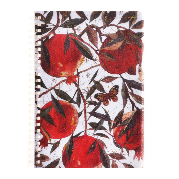 

Тетрадь 60 листов в клетку на гребне "Гранат", пластиковая обложка, тонированный блок 70г/м2