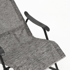 Кресло-качалка садовое "Нарочь", 110 х 62 х 94 см, каркас черный, сиденье серое - Фото 3