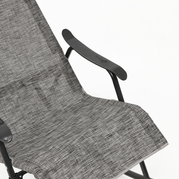 Кресло-качалка садовое "Нарочь", 110 х 62 х 94 см, каркас черный, сиденье серое - фото 1909650715