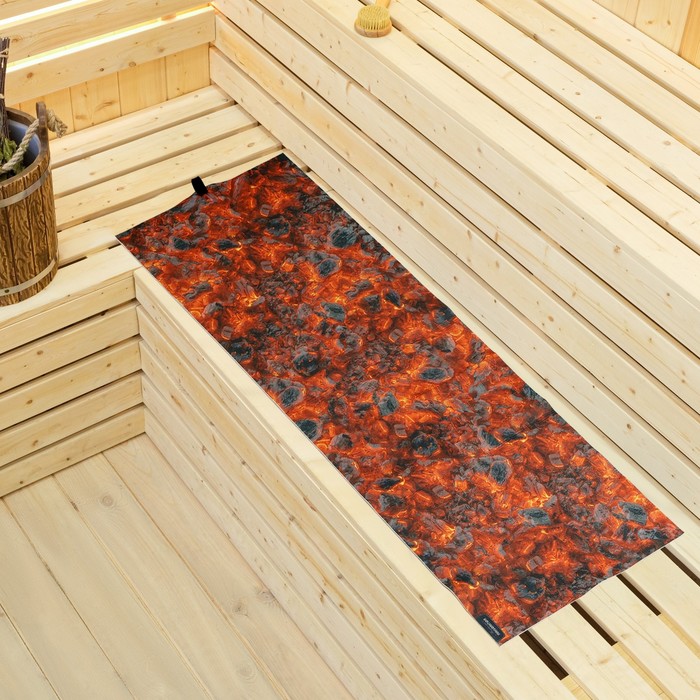 Коврик-лежак для бани "Угли", 50 х 150см - Фото 1