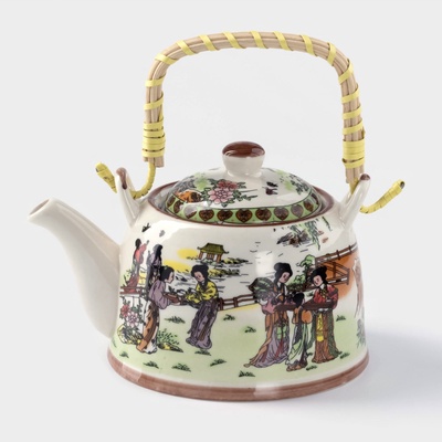 Чайник заварочный «Парк», 600 мл, с металлическим ситом, керамика