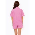 Комплект женский: блузка, шорты Pava, размер S, цвет светло-розовый - Фото 6
