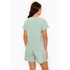 Комплект женский: футболка, шорты Valora, размер S, цвет светло-зелёный - Фото 5