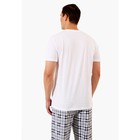 Комплект мужской: футболка, брюки, размер M, цвет белый - Фото 5