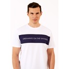 Комплект мужской: футболка, шорты, размер M, цвет белый - Фото 3