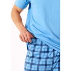Комплект мужской: футболка, шорты, размер M, цвет синий - Фото 3