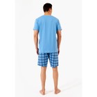 Комплект мужской: футболка, шорты, размер M, цвет синий - Фото 5