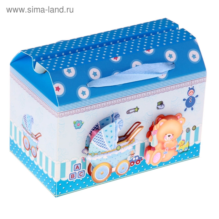 Коробка-сундучок "Мишки. Моменты из детства" 15 х 12 х 9 см - Фото 1