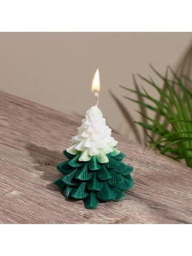 Свеча новогодняя «Ёлка», 5×5×9.5 см, соевый воск