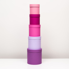 Набор шляпных коробок 5 в 1, сиреневый, 23×23-15×15 см - Фото 3