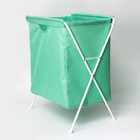 Корзина - мешок для белья, 53×39×62 см, цвет мятный - Фото 7