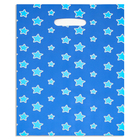 Пакет подарочный, металлизированный, "Звёзды" синий 17х25 см , 20 микрон 10 шт набор - фото 301215116
