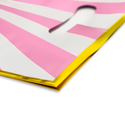 Пакет подарочный, металлизированный, "Веер" розовый 17х25 см , 20 микрон 10 шт набор - Фото 3