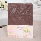 Простыня на резинке Атра 160х200х20, цвет мокко бязь 120г/м, хлопок - фото 24057343