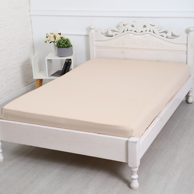 Простыня на резинке 1.5-спальная «Атра», 140×200+20 см, бежевая, бязь